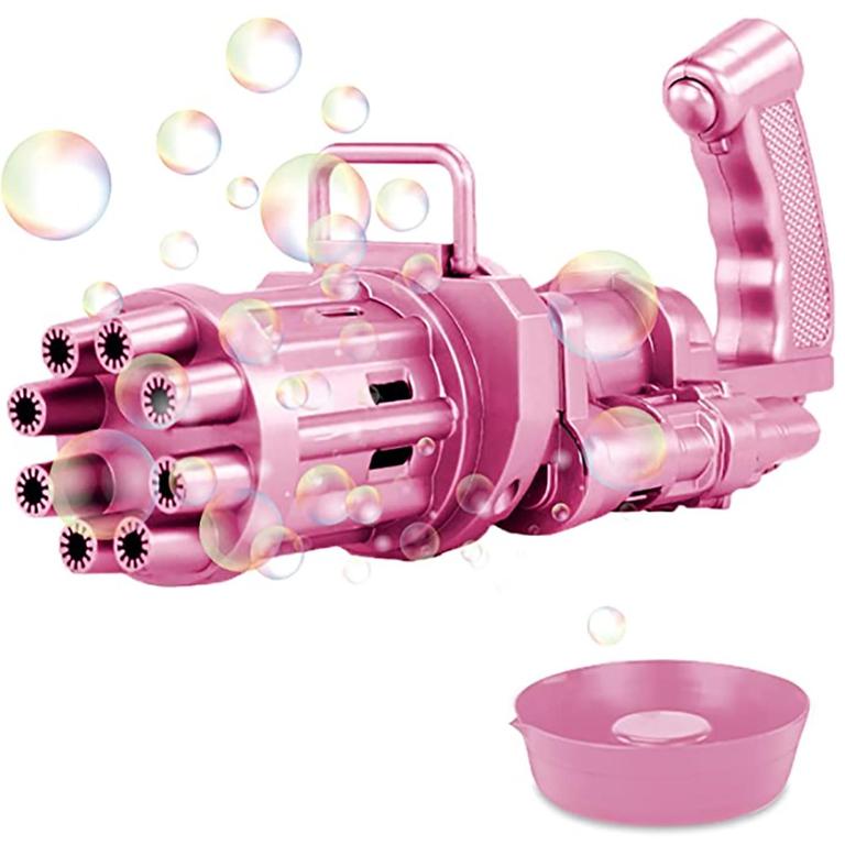 Bubble Gun Machine - Massive Bubble Gattler Toy gun With Bubble liquid for Kids - Automatic Electric Bubble Maker Machine glue Gun - Assorted Random Color - 4