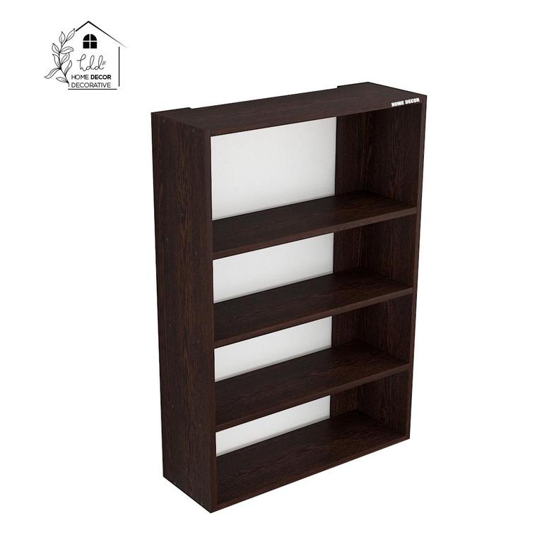 Elegant Kitchen Display Storage Rack Shelf Classic Walnut Engineered Wood Open Book Shelf DIY (Do-It-Yourself) Finish Color - Dark Brown by Home Décor Decorative - 2