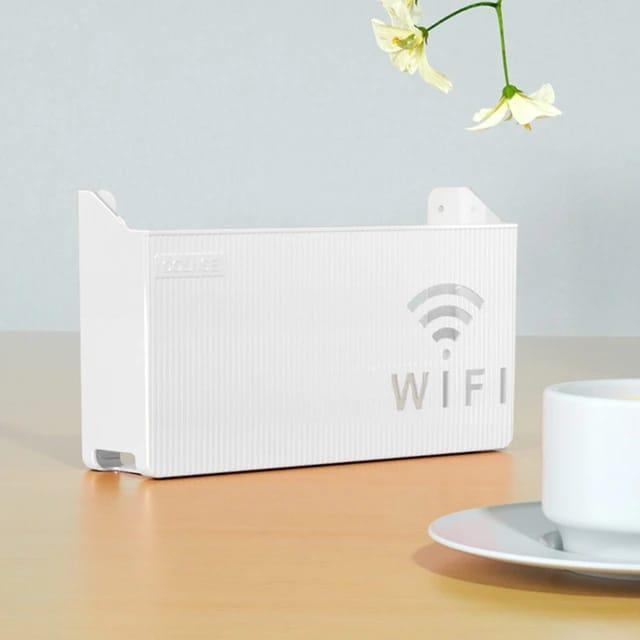 Wall-mounted router box, Wifi router stand, wifi router box for wall, wifi holder stand,  Wall-Mounted Plastic WiFi Holder for Smart Home Décor & Storage - 2