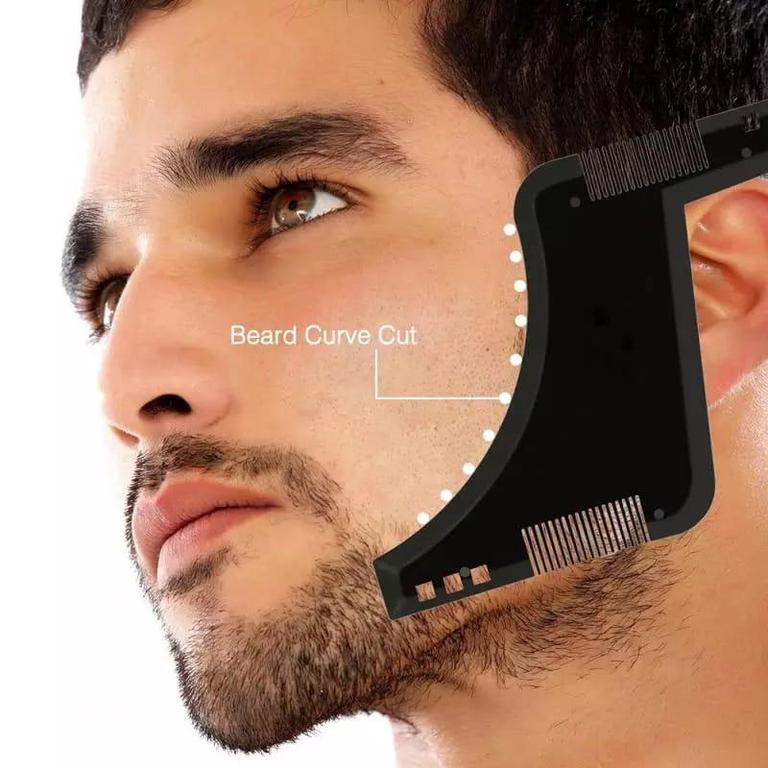 Beard Black Men’s Beard Shaper and Comb Tool for Styling Goatees and Trimming Hair - Double-Sided Design - 6