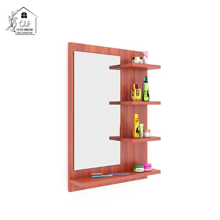 Elegant DIY Wall Mounted Dressing Table / Wall Mirror With Shelf - 3