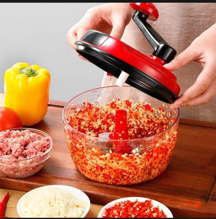 2000ml Quick Chopper by [Brand Name] | Manual Vegetable Cutter with Peeler | Multi-Functional Food Processor | 5 in 1 - 5
