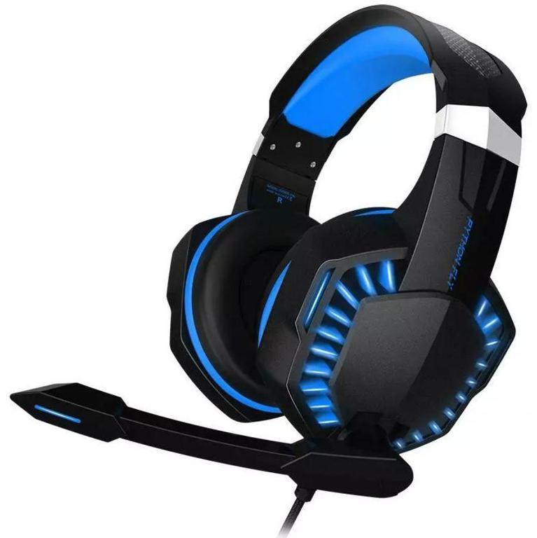 PYTHON-FLY Gaming Headset, Gaming Headphone with 7.1 Surround Sound Stereo, Xbox One Headset with Noise Canceling Mic & LED Light, Compatible with PC, PS4, PS5, Nintendo Switch - 2