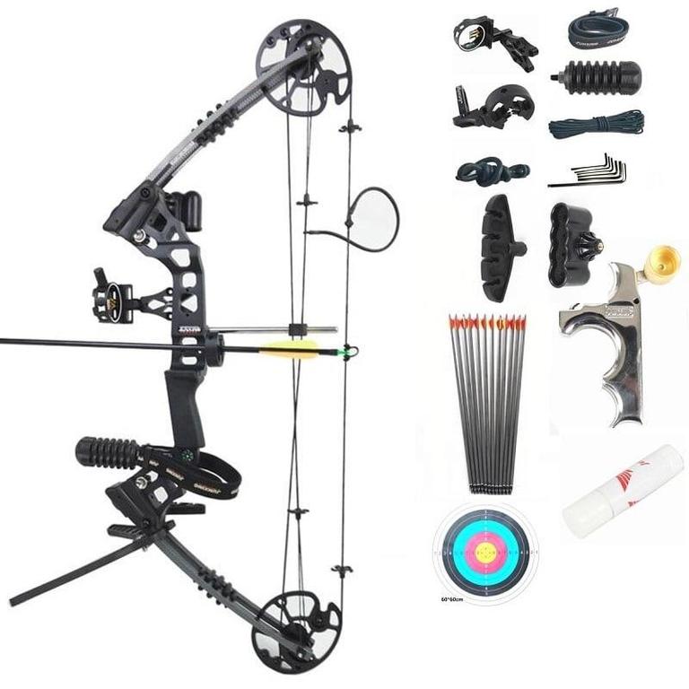 Junxing M120 Compound Bow - 20-70 Lbs Adjustable Draw - (Complete Set) - 5