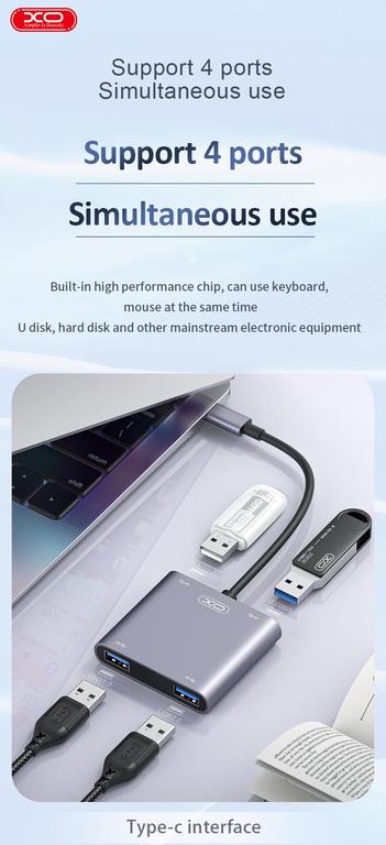 XO HUB012B USB Type C Hub Image 1