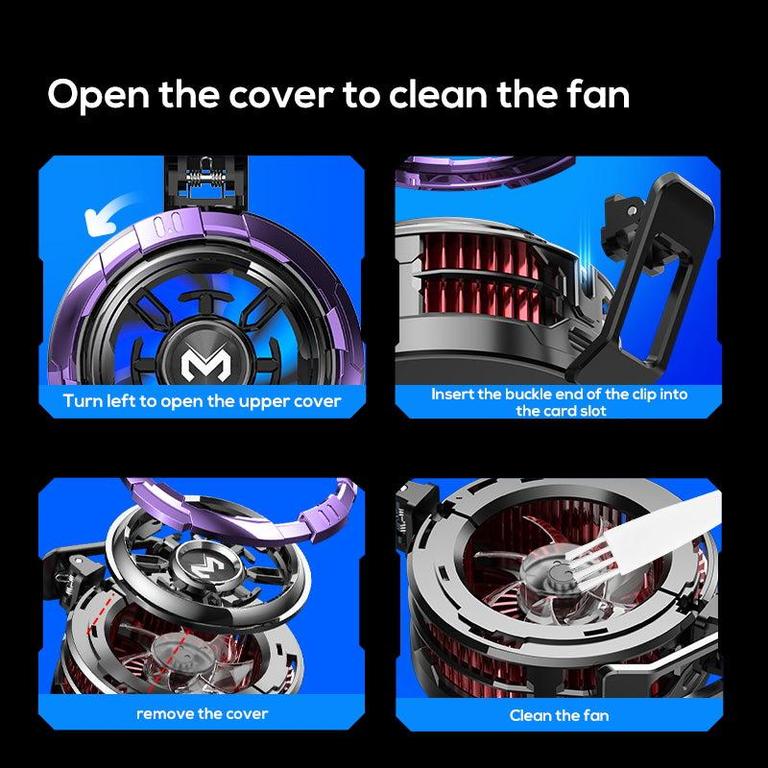 MEMO CX08 / CX08 Pro Frozen Type Model Mobile Phone Cooler With 2 Gear System Model For PUBG And Other Gaming - 2