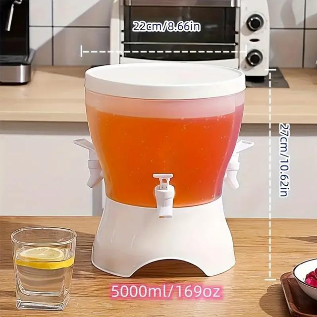 4.5 litre Juice Dispenser, 3 in 1 fridge Beverage Dispenser With 3 Spigot, 4.5 litre Rotating Water / Juice Dispenser - 4