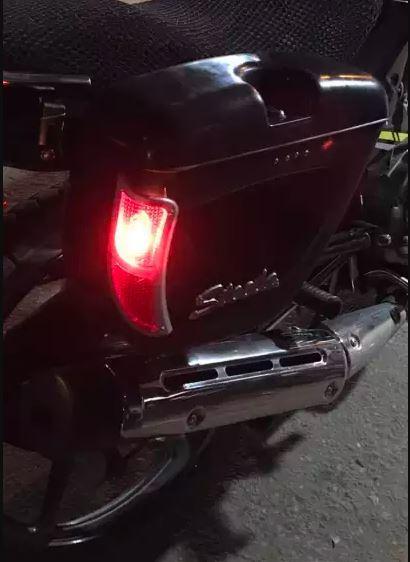 1- PC of Motorcycle Side Box (Right Side)  Tail Box  Tourist Box With LED Back Light STEELA BY AKE - 1