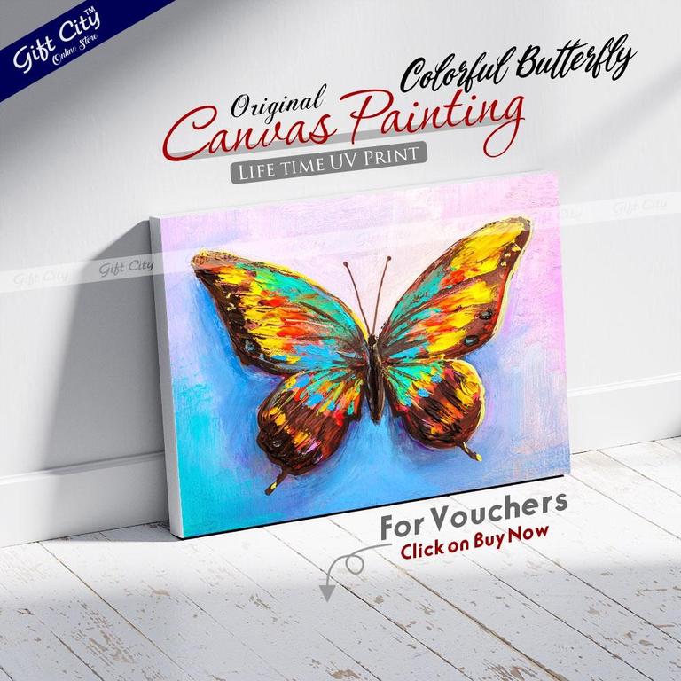 Colorful Butterfly Digital Canvas 1