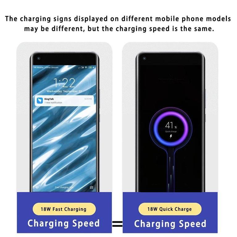 XIAOMI 18W US Fast Charger with Quick Charging Adapter and TYPE C Cable for Mi 9, 8, SE, 6, 5, 9T, A1, A2, Mix F1, Redmi Note 7, 8, K20 Pro - 4