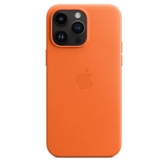 MagSafe Leather Case for Apple iPhone 14 Pro Max by Apple - Available in Umber, Orange, Forest Green, and Ink - 10
