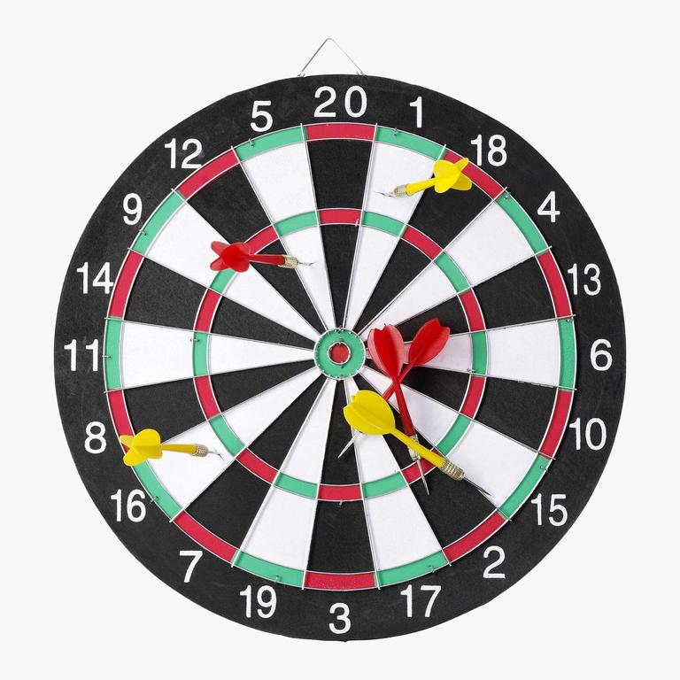 Zayraz Dart Board 15" with 6 Darts and 1 Double Sided score Game Set by Zayraz - 2