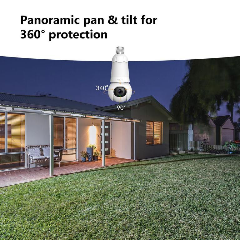 IMOU 5MP 2K WiFi Surveillance Camera Bulb with Pan & Tilt Functionality, E27 Holder - 2