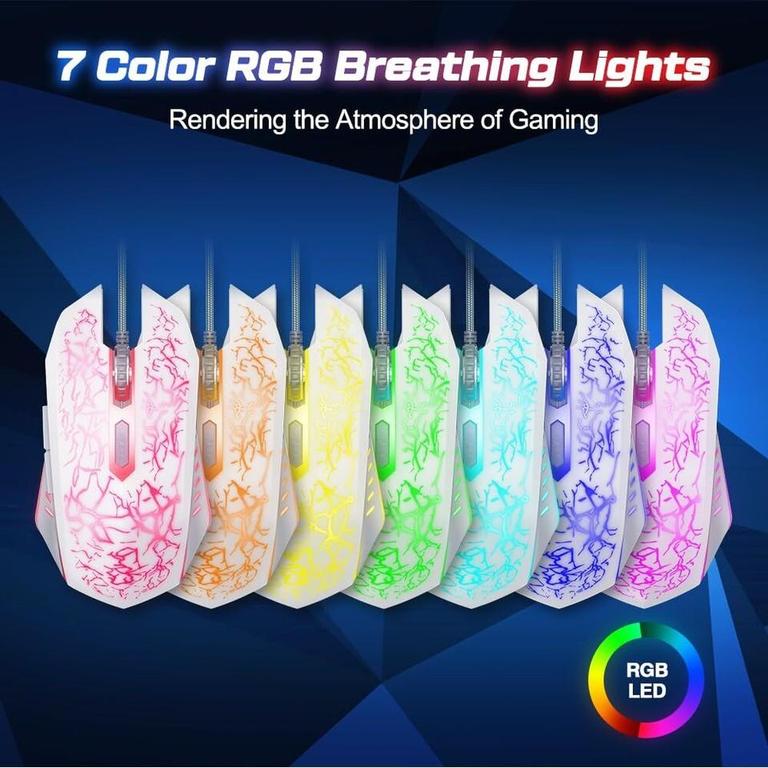 RGB Gaming Mouse with 3200 DPI and 6 Buttons - 1