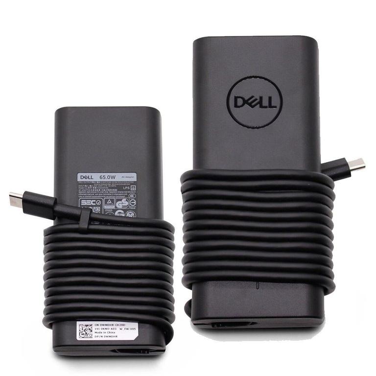Genuine Dell 65W USB-C Power Adapter - Type-C Laptop Charger for Dell XPS, Latitude, and Inspiron - 2