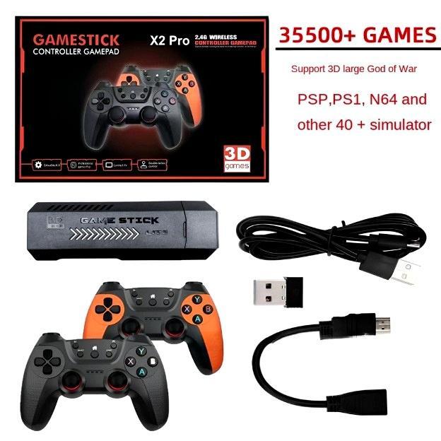 X2 Pro Game Stick | 4K HD Wireless Game Console | Plug & Play Gaming Stick with 2 Controllers - 5