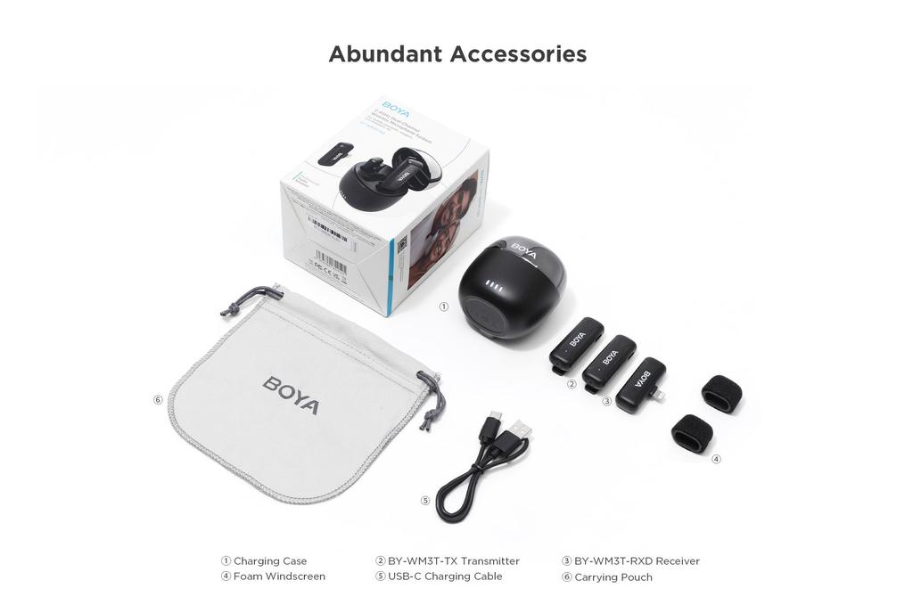 boya wm3t wireless microphone