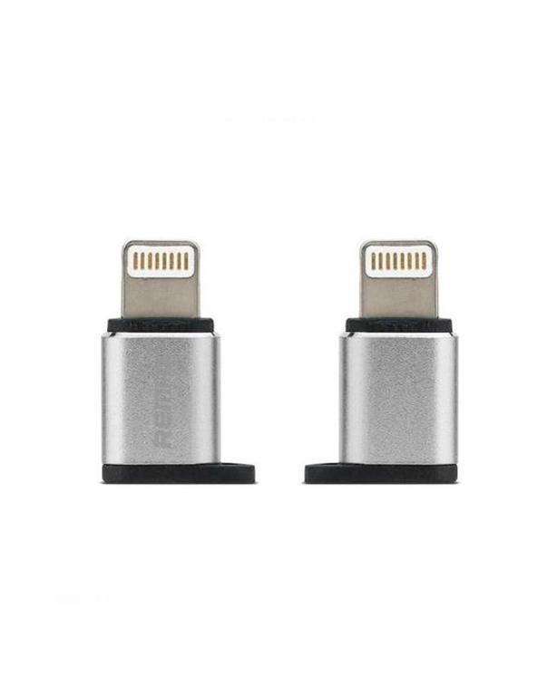 Micro Usb To Lighting Apple Ios Charging And Data Syncing Converter Ra-Usb2 For Iphone - Silver - 1