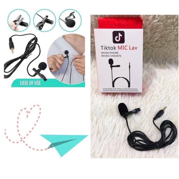 3.5 mm Clip-On Tie Microphone for Mobile and PC Use, 1.5m Length - 3