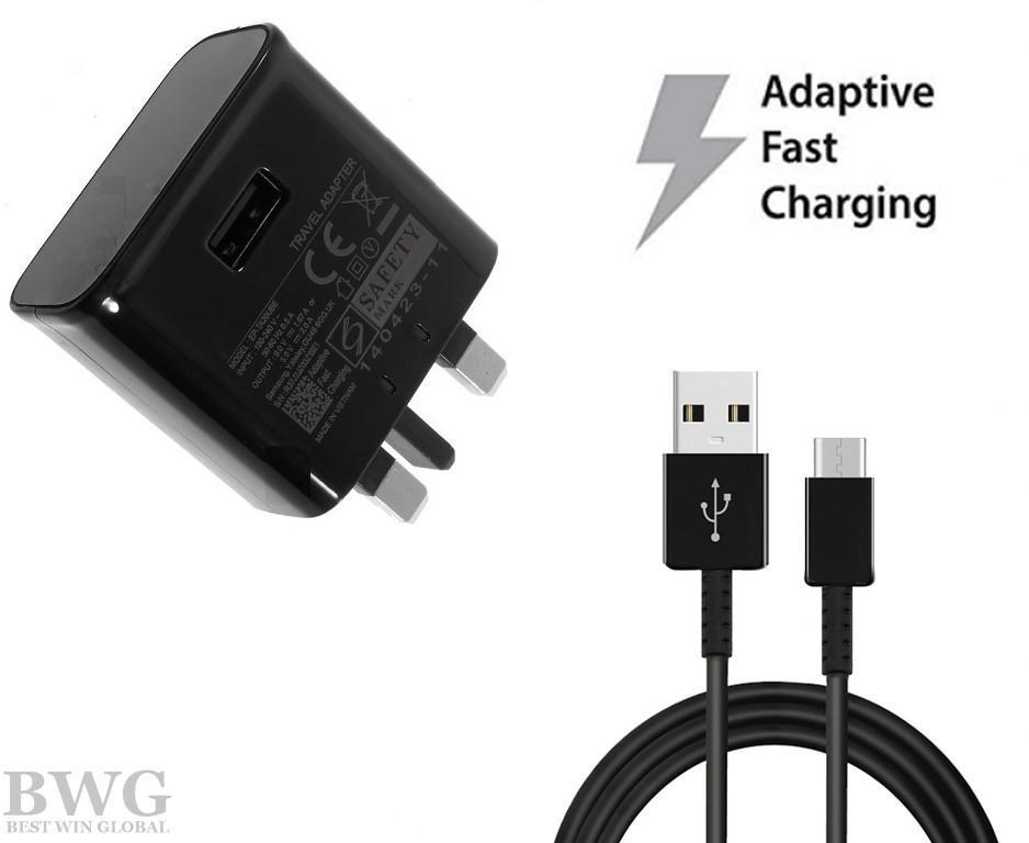 SAMSUNG Adaptive Fast Charger with USB Type-C Cable for Galaxy Tab S4, S5E, S6, Note 10, Note 10 Plus, Note 9, Note 8, Galaxy S10 Series - 9
