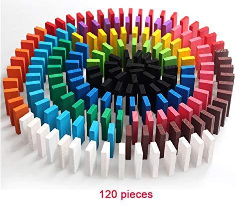 Multi-Color Wooden Domino Blocks Set for Kids - 11