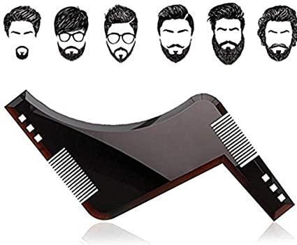 Beard Black Men’s Beard Shaper and Comb Tool for Styling Goatees and Trimming Hair - Double-Sided Design - 3