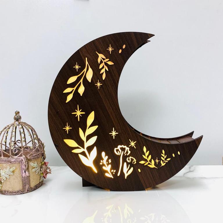 Dotz 3D Laser-Cut Wooden Lamp