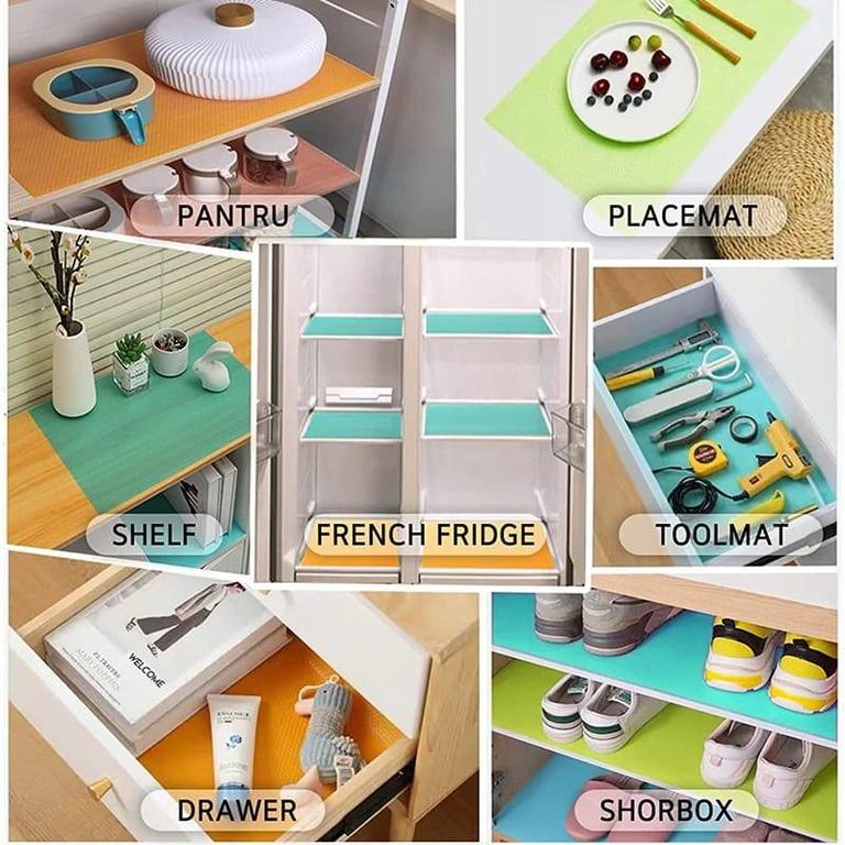 Washable Refrigerator Mats and Shelf Liners by Premium - Waterproof, Non-Slip, and Functional Organizers for Cabinets and Drawers - 6