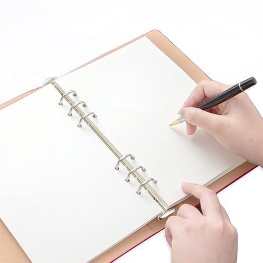 Imported A5 Blank Paper with 6-Hole Punch, 500 Sheets (1000 Pages), 100 GSM - Ideal for Binders and Printing - 8