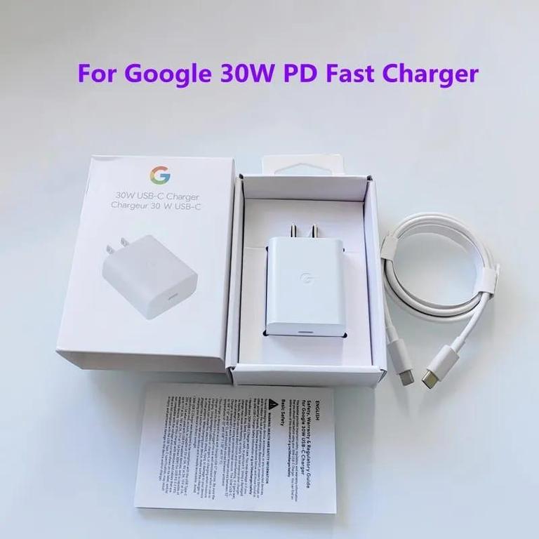 Original Google Pixel 30W Charger PD Fast Charge Adapter For Google Pixel Google 30W USB Type-C Charger Adapter, Fast Charging for Pixel 8/7/6/5 Pro 7A/6A Rapid Support - 1