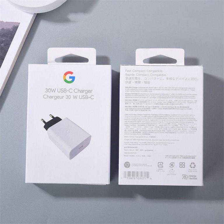 Google Pixel 30W PD Type-C Fast Charger Adapter for Pixel 7, 6, 5 Pro, 4XL, 3XL, 2XL, 3, 5A, and 6A Phones - 3