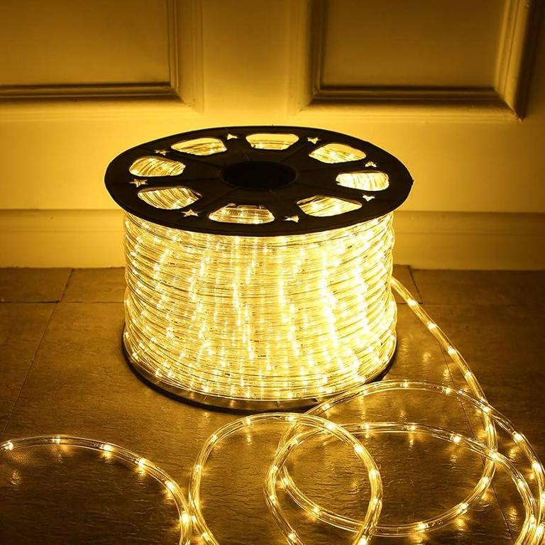 Waterproof Rope LED Strip Light 1M-15M – Flexible Linear Lighting with High-Quality Connector in Warm & White - 1