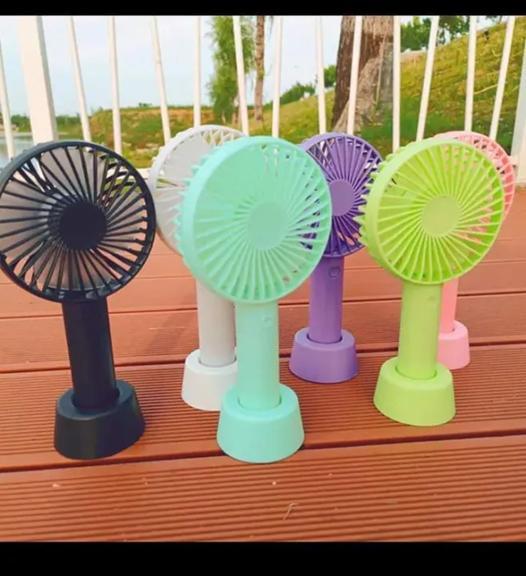 Portable Rechargeable Usb Mini Fan With 3 Speed And a Stand - 1