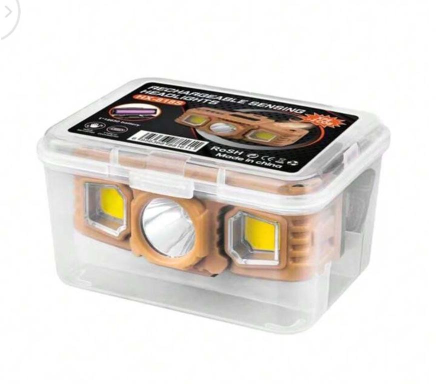 Rechargeable Dual Sensor Mode with Rainbow Multilight Induction Headlamp - 2