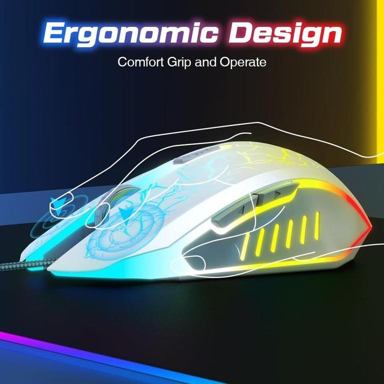 RGB Gaming Mouse with 3200 DPI and 6 Buttons - 5