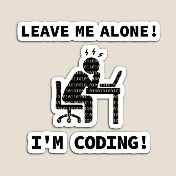 Leave Me Alone I'm Coding Sticker