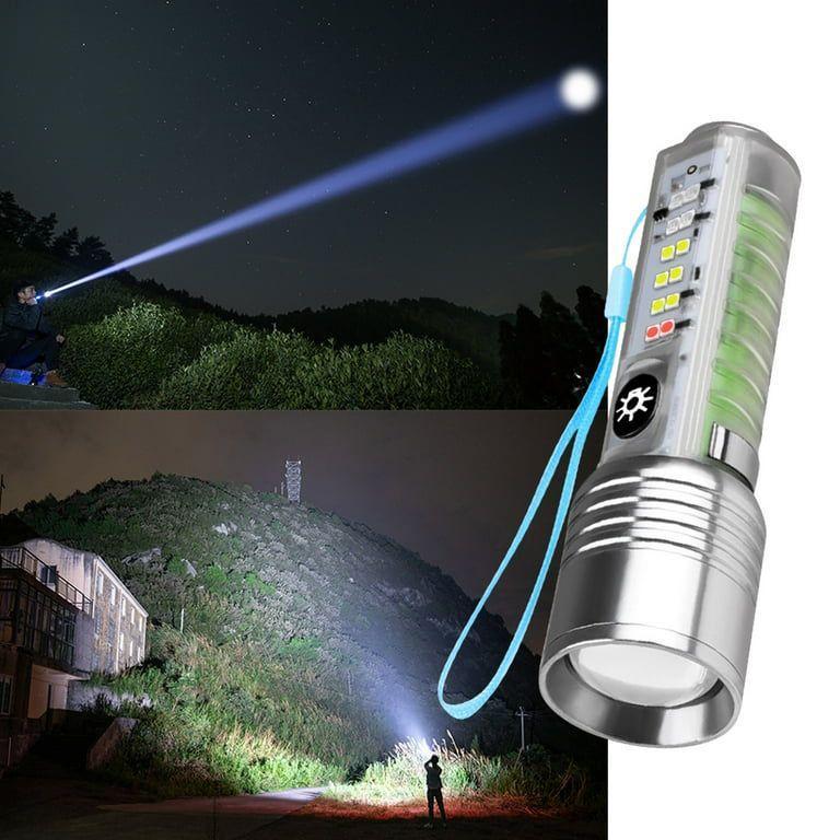 High Power *50W* LED Flashlight C Type Rechargeable Keychain LED Lamp, Magnetic with 30W flood light+UV Light, Multifunctional Torch, high brightness 3000 lumens - 2