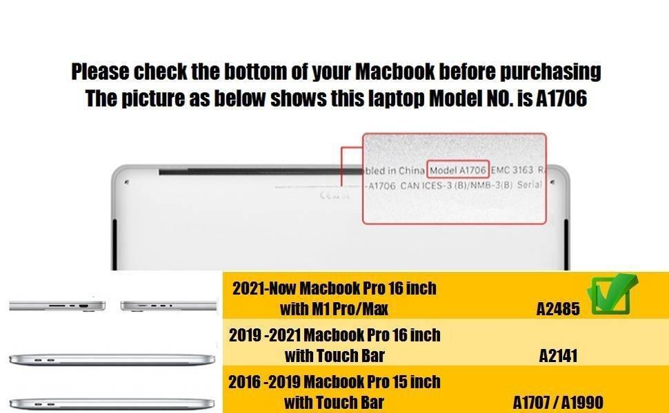 MacBook 4 In 1 MacBook Pro With Touch Bar A2338 M1/M2 Top + Bottom + Touchpad + Palm Rest Skin Protector for MacBook Pro 13-inch (2020-2022 Release) Protector Decal Sticker - 1