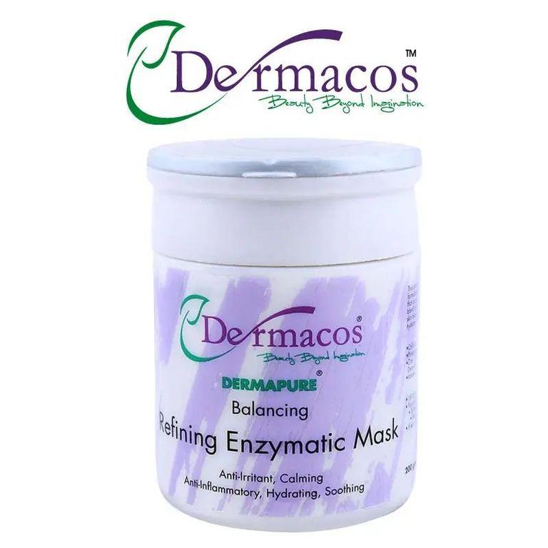 Dermacos Facial Jars Pack of 3 - Combination-2 (200ml Each) with Facial Blond Brightener, Refining Enzymatic Mask, and Hexagonal Cleanser for All Skin Types - 5