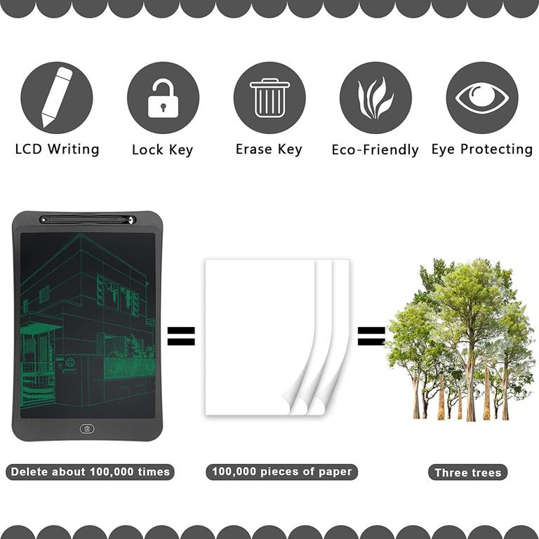 Face Value up to 16inch Multicolor Display LCD Drawing Writing Tablet for Kids & Adults with Pen | Eraseable Colorful E-writer Digital Memo Pad - 6