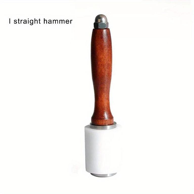 Leathercraft Punching Tool: Professional Hammer Mallet with Wood Handle and Nylon Head for DIY Projects - 7