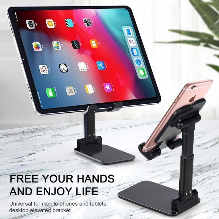 Face Value Adjustable Phone Holder: Height and Angle Customizable, Portable Desk Stand for Mobile Devices - 5