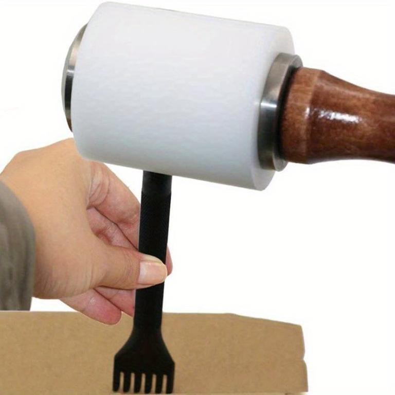 Leathercraft Punching Tool: Professional Hammer Mallet with Wood Handle and Nylon Head for DIY Projects - 11