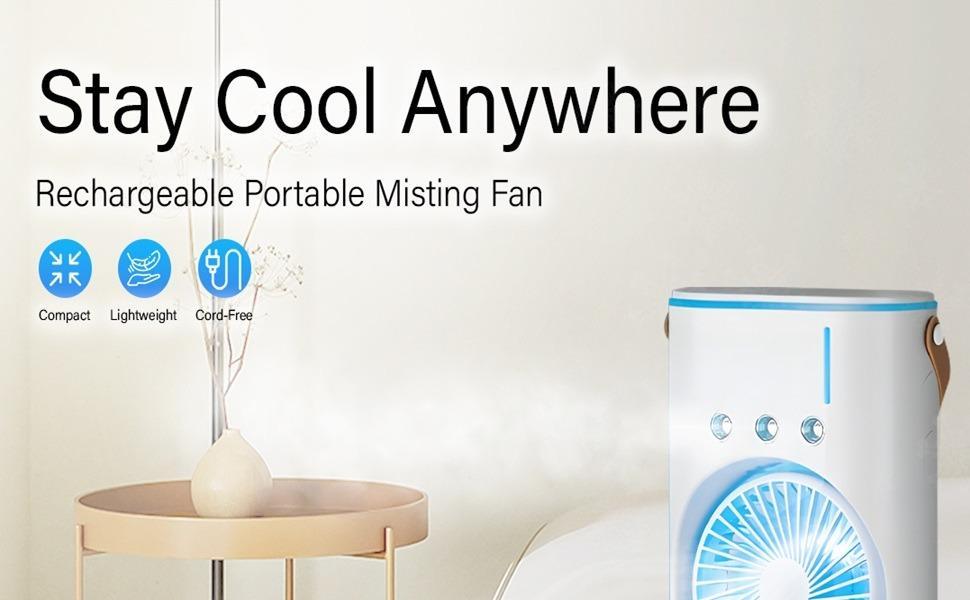 Fan showing adjustable features