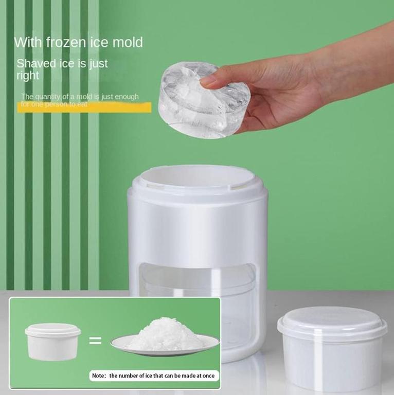 Mini Ice Shaver Crusher Snow Manual Crushing Ice Maker - 6