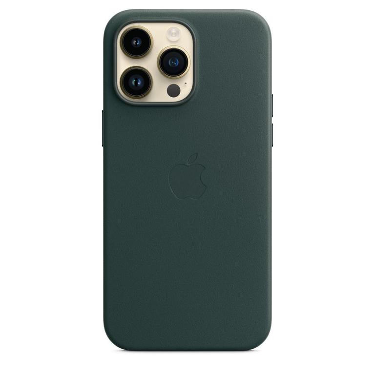 MagSafe Leather Case for Apple iPhone 14 Pro Max by Apple - Available in Umber, Orange, Forest Green, and Ink - 12