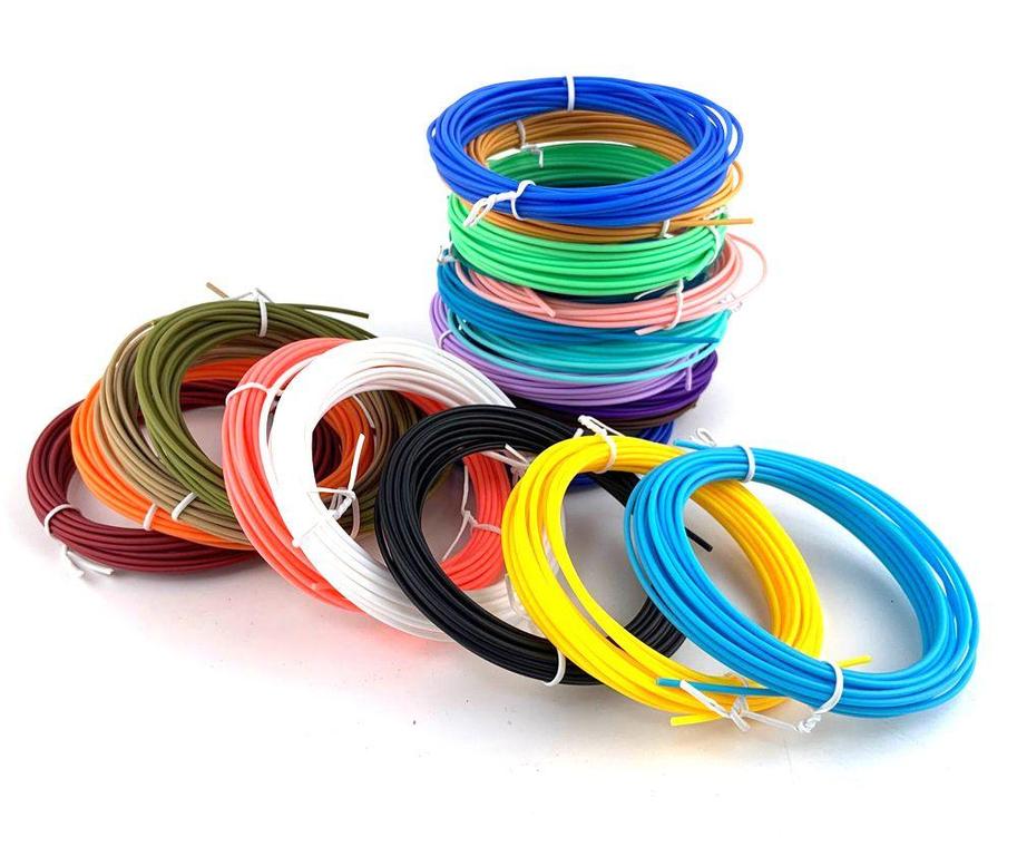 10-Color PCL 3D Pen Drawing Refill Filament for Rechargeable Pens - Soft Low Temperature Plastic Ink Wire Replacement Cartridges - 4