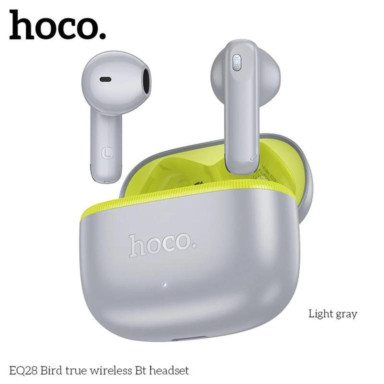 Hoco EQ28 Original 100% True Wireless Earbuds Big Bass, Bluetooth 5.4, 7H Hours Playtime HIFI With Microphone Earpieces Music Headset for android&IOS phone - Hoco Airpods - 5