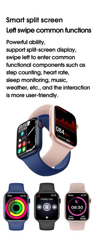 IWO MC72 Pro W17 Smart Watch 2025 (Black) - 1.9 Inch IPS Display, Bluetooth Calling, Heart Rate Monitor, Fitness Tracker, Compatible with Apple iOS & Android - 19