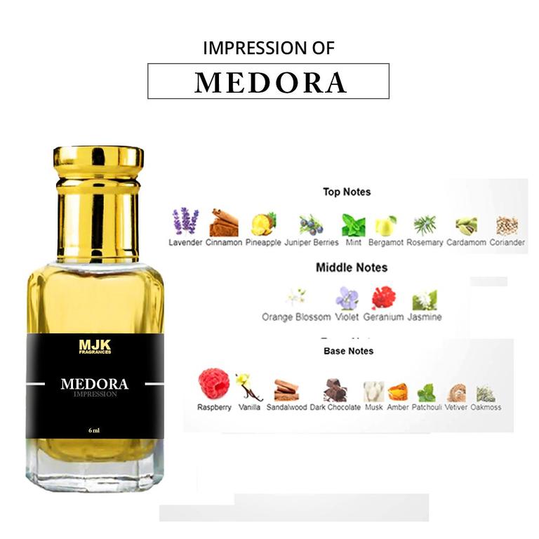 Medora Attar Alcohol-Free Perfume Oil - Roll-On Available in 2ml, 3ml, 6ml, and 12ml for Men and Women - 1
